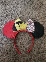 Disney Villains Alice in Wonderland Queen of Hearts Minnie Ears Sequin H... - $9.69
