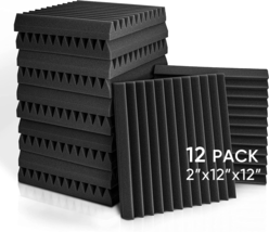 Fstop Labs Acoustic Panels, 2&quot; X 12&quot; X 12&quot; Acoustic Foam Panels, Studio Wedge Ti - £28.02 GBP