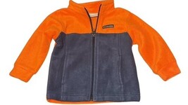 Columbia Toddler Fleece Jacket Orange Blue Zip Up 12–18 Months Gently Used image 5