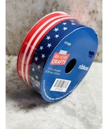 1 Roll of 1.5&quot; x 10 yard Stars Patriotic 4th Of July-Seasonal/Wired Ribbon - $14.87 CAD