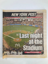 New York Post Newspaper September 22 2008 Last Night at The Stadium - £14.90 GBP