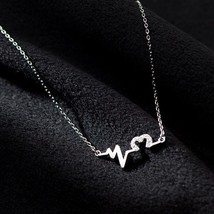 TrustDavis Real 925 Sterling Silver Fashion Love Feeling Of Heartbeat CZ... - £14.35 GBP