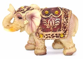 Feng Shui 3&quot;(H) Vintage Elephant Trunk Statue Lucky Figurine Gift &amp; Home Decor - £17.22 GBP