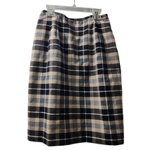 Michele New York Plaid Midi Skirt Classic Tartan Pattern Women&#39;s Size S - £19.12 GBP