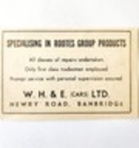 1954 WH &amp; E Mechanics Rootes Group Services Advertisement Automobilia E89F4 - $27.43 CAD