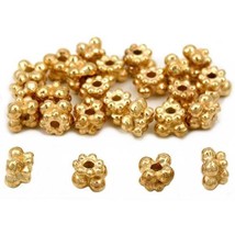 Bali Spacer Beads Gold Plated Jewelry 5mm Approx 25 - $7.47