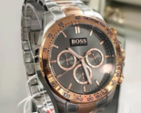 Hugo Boss HB 1513339 Ikon oro e argento 44 mm Chrono quadrante grigio... - $129.47