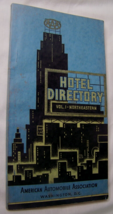1938 ART DECO HOTEL DIRECTORY AAA AMERICAN AUTOMOBILE ASSN NORTHEAST BOOK - $24.74