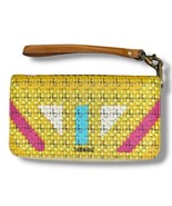 Fossil Women&#39;s Wallet Sydney Zip Around Wristlet Yellow Colorful Very Cl... - £14.62 GBP