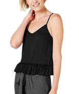 I.N.C. International Concepts Women&#39;s Knit Ruffle Flounce Pajama Top (De... - £5.32 GBP