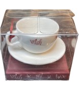 2005 Starbucks Ornament Coffee Mug Cup Wish Joy Love Tea Cup Saucer Holi... - $9.49