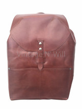 Lucky Brand Jeans Brown Genuine Leather Highland Adjustable Strap Backpack Bag - £98.92 GBP