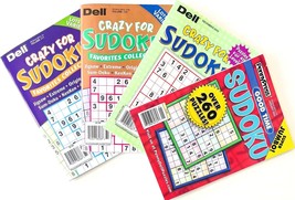 Brand NEW Lot of 4 Dell Penny Press Crazy For &amp; Good Time Sudoku Puzzle ... - £11.28 GBP