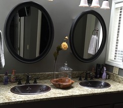 19&quot; x 14&quot; Oval Copper Bath Sink Fleur de Lis Design-Self Rimming or Vess... - £133.64 GBP