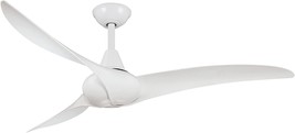 52&quot; White Wave Ceiling Fan From Minka-Aire F843-Wh. - $382.95