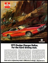 1973 HOT ROD Magazine Car Print Ad - Dodge &quot;Charger Rallye&quot; 440 4 Barrel A5 - $173.59 MXN