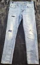 American Eagle Outfitters Jeans Womens Size 28x30 Blue Denim Pockets Flat Front - £16.93 GBP