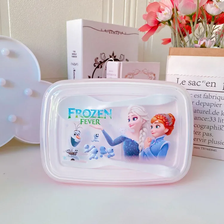 Lilo Stitch Lunch Box Disney Kawaii Elsa Anime Kids Portable Bento Boxs ... - $131.74 MXN