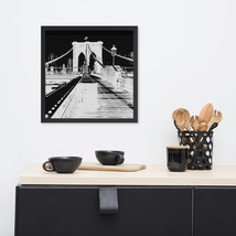 New York City NYC Brooklyn Bridge Wall Art Print Gift Minimalist Design ... - £29.78 GBP