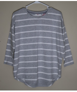 Vineyard Vines Casual Knits Striped Deluxe Tee Top Grey White Size Small... - $52.80 CAD