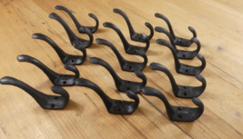 15 Vintage Style Cast Iron Wall Coat Hooks Hall Tree 3&quot; Black **ROUGH CA... - $44.24 CAD