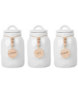Set Of 3 Assorted Organic 43oz Round Canister With Word - $88.11