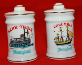Disneyland Salt and Pepper Shaker Set Columbia Mark Twain Japan Boat Ship - £24.27 GBP