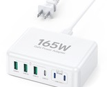 165W 6 Port Desktop Pd Gan Fast Charging Station Hub Compatible With Mac... - £54.50 GBP
