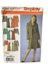 Simplicity 4014 Womens Unlined Coat Jacket Lined Dress Sewing Pattern Size 10-18 - $8.99