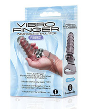 The 9&#39;s Vibrofinger Ribbed Finger Massager Grey - £9.04 GBP