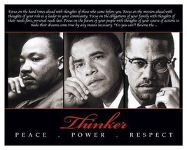 Thinker (Trio): Peace, Power, Respect Art Poster Print, (Overall Size: 1... - $4.99