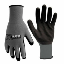 Grease Monkey 7011637 Latex Honeycomb Dipped Gloves  Black &amp; Gray - Extr... - £7.88 GBP