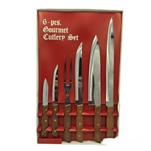 Royal Household Vintage 6-Piece Stainless Steel Gourmet Knife Set in Box... - $36.42