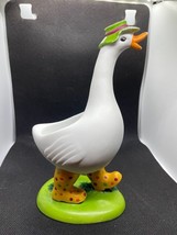 Adorable PartyLite Duck in Hat &amp; Rainboots Ceramic Votive Tealight Candle Holder - £9.10 GBP