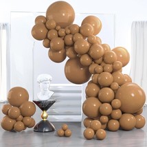 Caramel Brown Balloons 85 pcs Boho Brown Balloons Different Sizes Pack of 18 Inc - £17.76 GBP