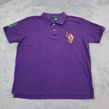 US Polo Assn Shirt Mens L Purple Polo Pony Rider #3 Short Sleeve Casual - £23.18 GBP