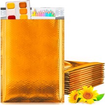 Gold Metallic Bubble Mailers, 9.5 x 13.5 Inches. Pack of 25 Bright Metallic... - £20.28 GBP