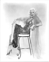 Mamie Van Doren wearing sequined dress sat on chair 8x10 inch photo - £9.44 GBP