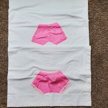 Vintage HIS HERS Pillow Case Cover SET of 2 Pink Bloomers 28x20 Inch - $203.34 MXN