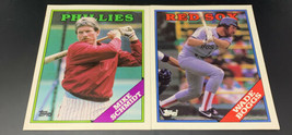 Vtg 1988 Topps Mike Schmidt, Wade Boggs Baseball Card School Pocket Folders 1811 - £13.58 GBP