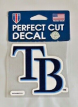 MLB Tampa Bay Rays Logo on 4&quot;x4&quot; Perfect Cut Decal Single WinCraft - $10.99