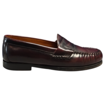 Johnston &amp; Murphy Hayes Penny Loafers Mens 8M Burgundy Sheepskin Insole ... - $929.69 MXN