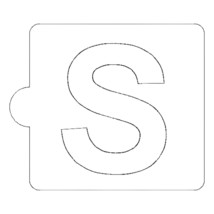 S Letter Alphabet Stencil for Cookies or Cakes USA Made LS107S - $3.99