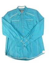BKE Sky Blue Athletic Fit Long Sleeve Shirt Men’s Size Large Western Style - $32.71
