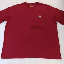 Carhartt K126 637 Original Fit Men's 2XL Red Cotton Pocket Long Sleeve T-Shirt image 13