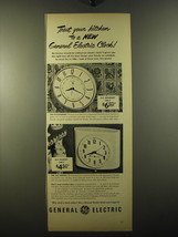 1950 General Electric Clocks Advertisement - Gourmet, Pantry - £14.74 GBP
