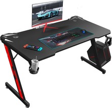 Homall Gaming Desk, Computer Desk With Carbon Fiber Surface,, 44 Inch, B... - $77.99