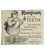 Rubifoam Toothpaste Hoyt And Co 1894 Advertisement Victorian Dental ADBN1ww - $28.05 CAD