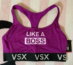 Victoria&#39;s Secret Sport Like A Boss VSX Purple Player Racerback Sports B... - £27.45 GBP