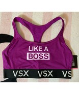 Victoria&#39;s Secret Sport Like A Boss VSX Purple Player Racerback Sports B... - £27.72 GBP